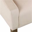 HomePop Traditional Wood and Velvet Swoop Arm Accent Chair in Pink