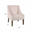 HomePop Traditional Wood and Velvet Swoop Arm Accent Chair in Pink