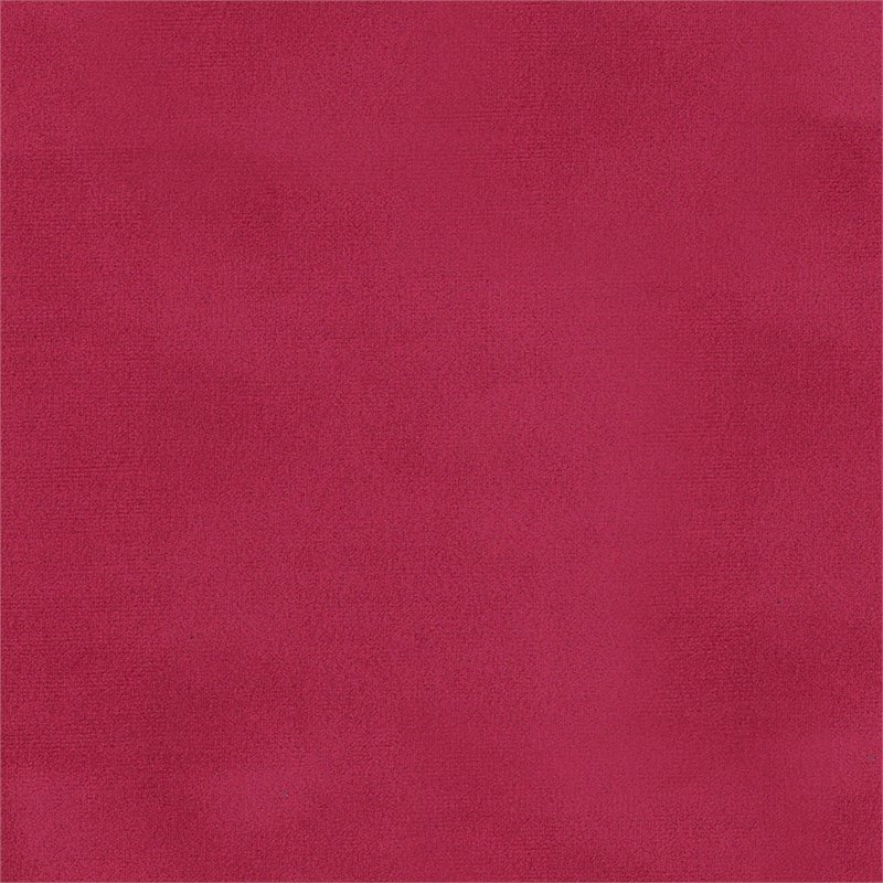 HomePop Traditional Wood and Velvet Swoop Arm Accent Chair in Dark Pink