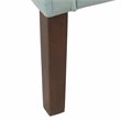 HomePop Traditional Wood and Velvet Swoop Arm Accent Chair in Aqua Blue