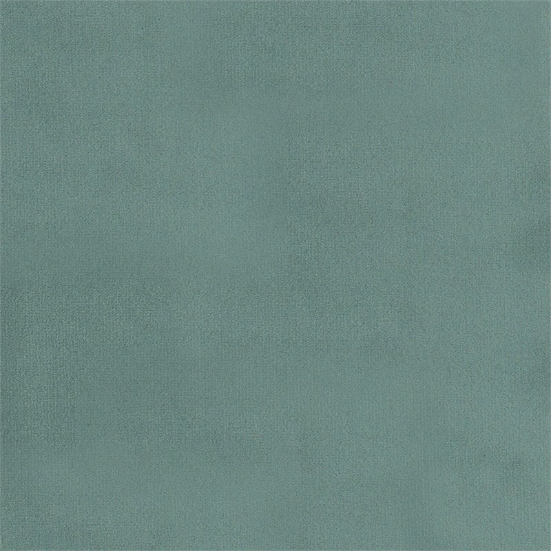 HomePop Traditional Wood and Velvet Swoop Arm Accent Chair in Aqua Blue