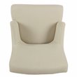 HomePop Meredith Transitional Fabric Anywhere Chair in Cream and Dark Walnut