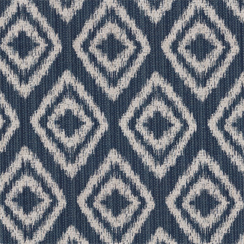 HomePop Traditional Wood and Fabric Swoop Arm Accent Chair in Indigo Blue