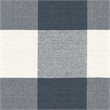 HomePop Wood and Fabric Plaid Pattern Swoop Arm Accent Chair in Blue