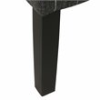 HomePop Wood and Fabric Windowpane Pattern Swoop Arm Accent Chair in Black