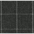 HomePop Wood and Fabric Windowpane Pattern Swoop Arm Accent Chair in Black
