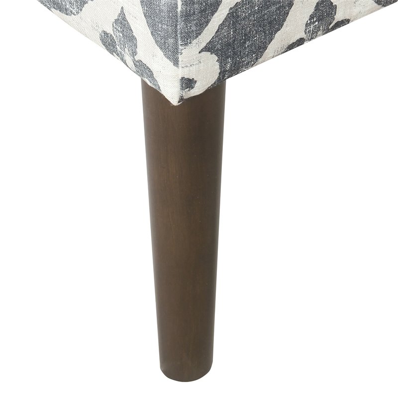 HomePop Modern Wood and Fabric Armless Accent Chair in Suri Blue