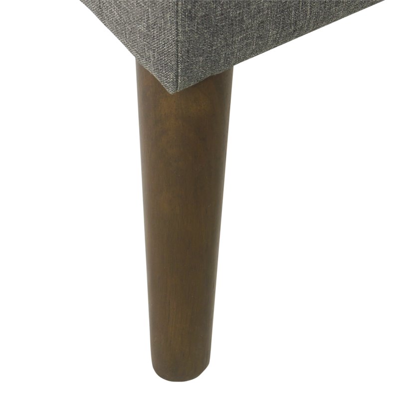 HomePop Modern Wood and Fabric Armless Accent Chair in Gray