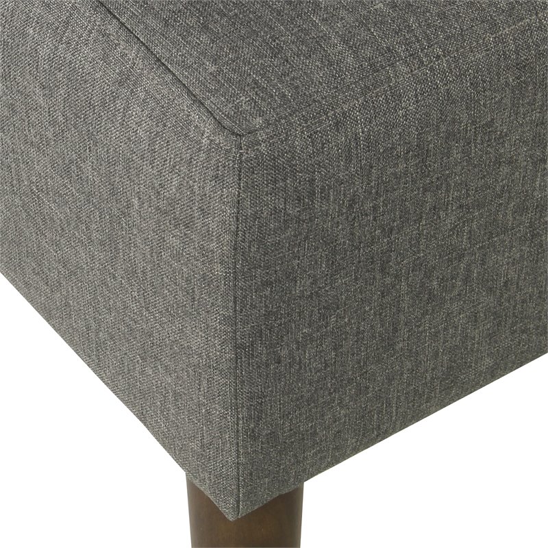 HomePop Modern Wood and Fabric Armless Accent Chair in Gray
