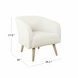 HomePop Sherpa Modern Wood and Fabric Accent Chair in Cream Finish