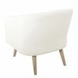 HomePop Sherpa Modern Wood and Fabric Accent Chair in Cream Finish