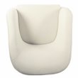 HomePop Sherpa Modern Wood and Fabric Accent Chair in Cream Finish