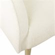 HomePop Sherpa Modern Wood and Fabric Accent Chair in Cream Finish