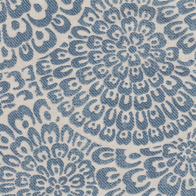 HomePop Fabric Floral Pattern Parsons Chairs in Blue/Cream (Set of 2)