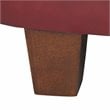 HomePop Transitional Faux Leather Large Storage Ottoman in Red