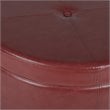HomePop Transitional Faux Leather Large Storage Ottoman in Red
