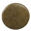 HomePop Transitional Faux Leather Large Storage Ottoman in Distressed Brown
