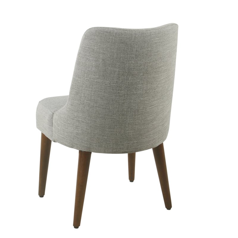 HomePop Modern Wood and Fabric Hemet Gayle Side Chair in Gray