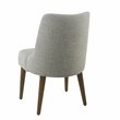 HomePop Modern Wood and Fabric Hemet Gayle Side Chair in Gray