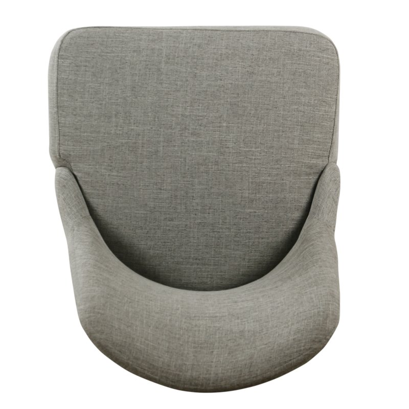 HomePop Modern Wood and Fabric Hemet Gayle Side Chair in Gray