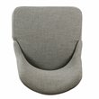 HomePop Modern Wood and Fabric Hemet Gayle Side Chair in Gray