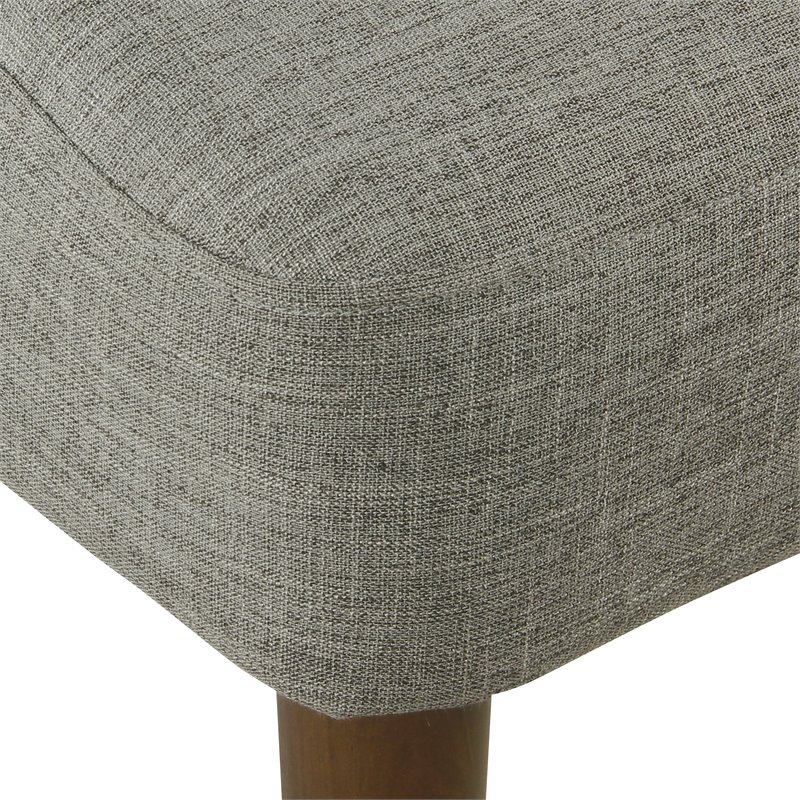 HomePop Modern Wood and Fabric Hemet Gayle Side Chair in Gray
