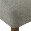 HomePop Modern Wood and Fabric Hemet Gayle Side Chair in Gray