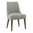 HomePop Modern Wood and Fabric Hemet Gayle Side Chair in Gray