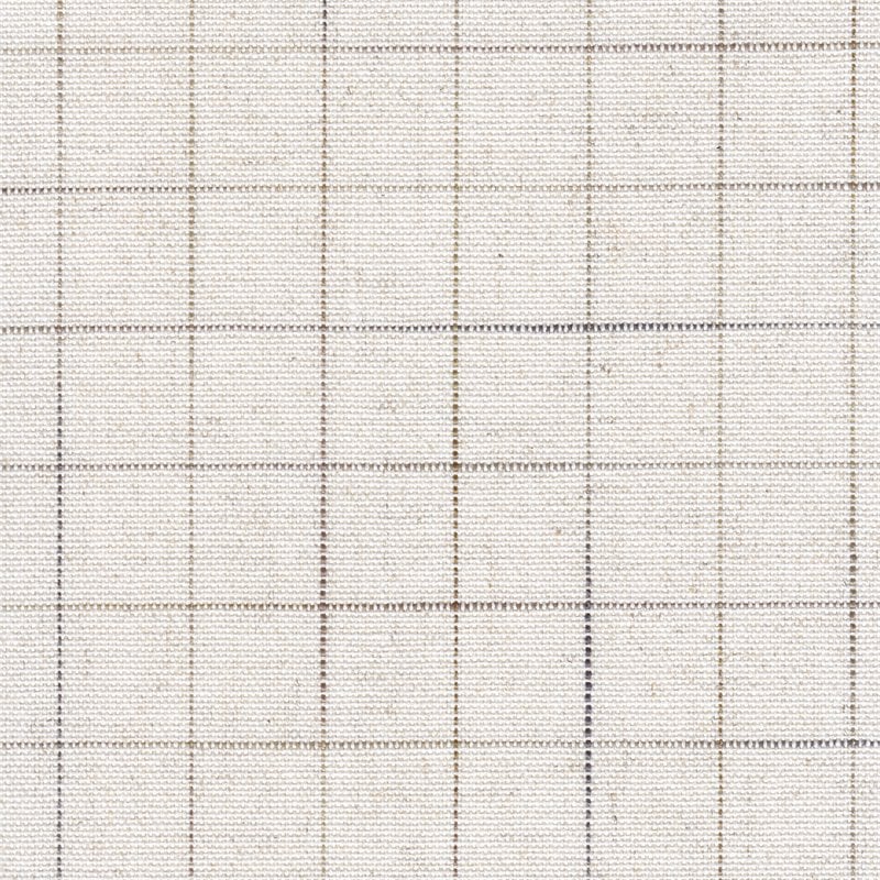 HomePop Square Transitional Fabric Windowpane Pattern Lift Off Ottoman in White