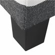 HomePop Square Wood and Cotton Plaid Pattern Ottoman with Lift Off Lid in Black