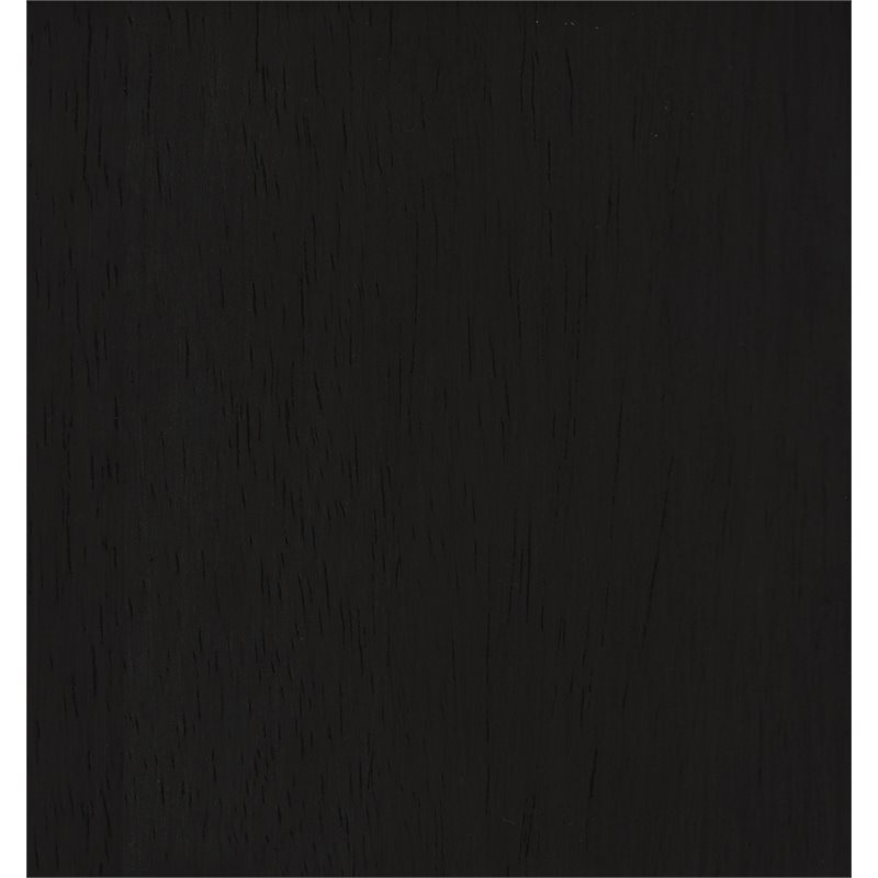 HomePop Square Wood and Cotton Plaid Pattern Ottoman with Lift Off Lid in Black