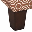 HomePop Transitional Fabric Storage Cube Ottoman in Orange Finish
