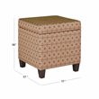 HomePop Transitional Fabric Storage Cube Ottoman in Orange Finish