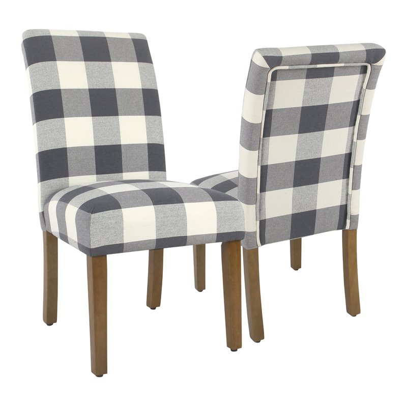 Check fabric dining discount chairs