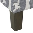 HomePop Suri Transitional Fabric Storage Ottoman with Slate Pattern in Blue