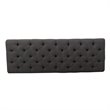 HomePop Layla Traditional Wood and Fabric Tufted Bench in Dark Charcoal Gray