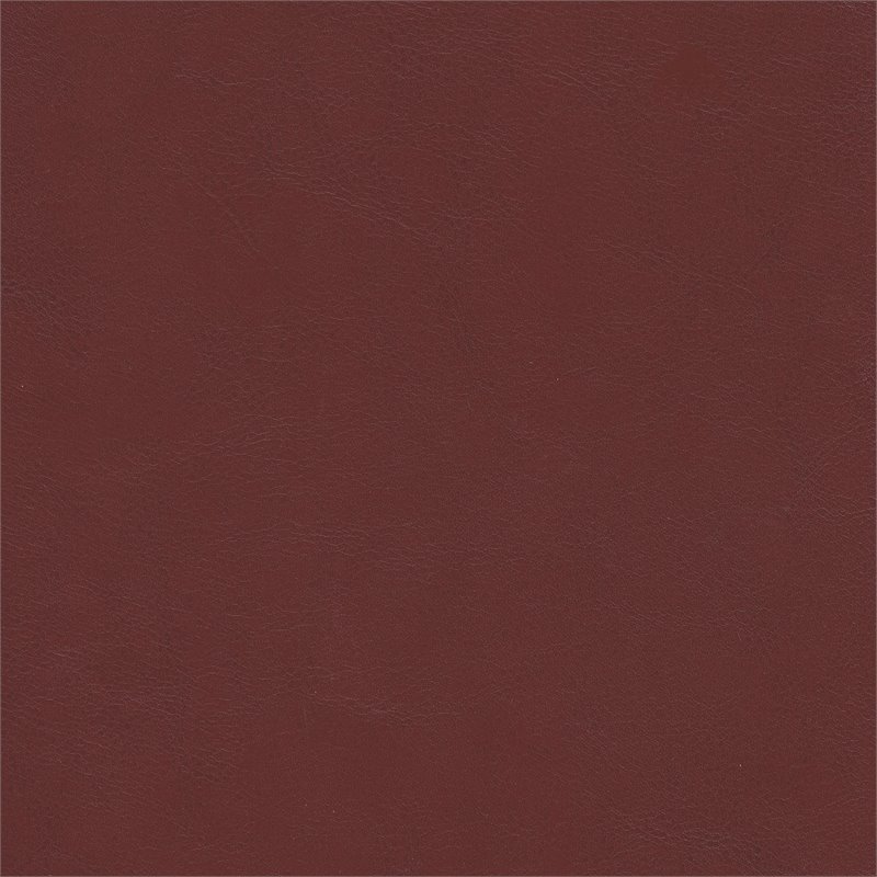 HomePop Square Transitional Faux Leather Storage Ottoman in Dark Red