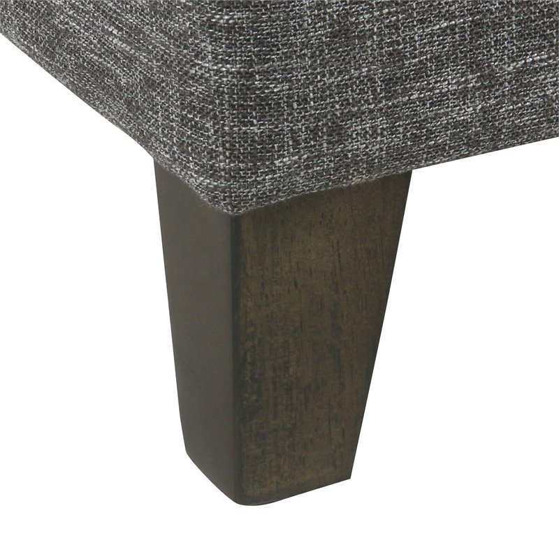 HomePop Transitional Fabric Medium Storage Ottoman with Slate Pattern in Gray