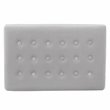 HomePop Modern Wood and Velvet Tufted Ottoman in Silver Finish
