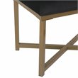 HomePop Modern Wood and Velvet Tufted Ottoman in Black Finish