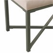 HomePop Modern Wood and Velvet Tufted Ottoman in Pink Finish