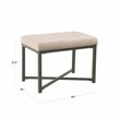 HomePop Modern Wood and Velvet Tufted Ottoman in Pink Finish