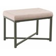 HomePop Modern Wood and Velvet Tufted Ottoman in Pink Finish