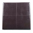 HomePop Transitional Faux Leather Storage Ottoman in Brown Finish