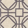 HomePop Modern Metal and Fabric Ottoman with Cushioned Top in Gray Lattice