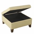 HomePop Luxury Transitional Fabric Storage Ottoman in Tan Finish