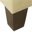 HomePop Luxury Transitional Fabric Storage Ottoman in Tan Finish