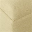 HomePop Luxury Transitional Fabric Storage Ottoman in Tan Finish