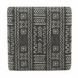 HomePop Modern Metal and Fabric Ottoman with Cushioned Top in Onyx