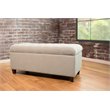 HomePop Ainsley Traditional Fabric Button Tufted Storage Bench in Light Gray